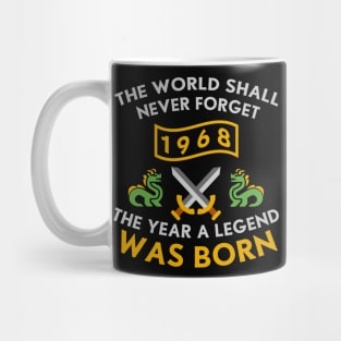 1968 The Year A Legend Was Born Dragons and Swords Design (Light) Mug